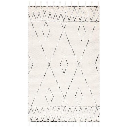 Safavieh 5 x 8 ft. Casablanca 492A Tassel Hand Woven Rectangle Area Rug Ivory & Black CSB492A-5